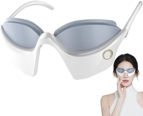 Smart Massager de ojos, masajeador de ojos con calor - Gafas de cubierta ocular masajeador calentado | Masaje recargable mascarilla de sueño, temporizador inteligente sombreado de 360 grados para de