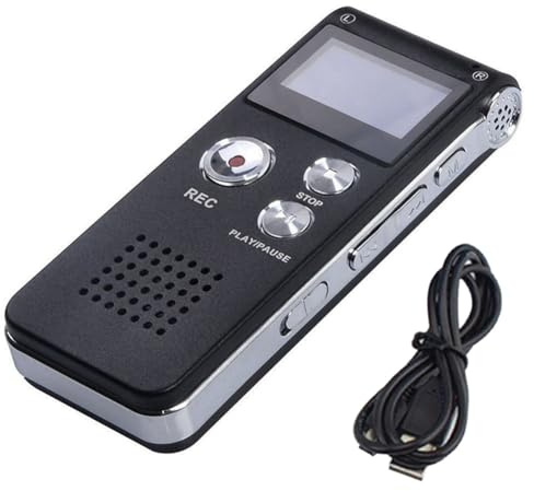Qusedwey Grabadora de Voz 8G, Reproductor MP3 con Reducción de Ruido de Alta Definición, Adecuado para Reuniones y Otras Ocasiones