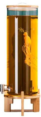 Dispensador de agua de vidrio con tapa de soporte, 15 l, sin BPA, gran capacidad, jarras de cerveza para limonada para la oficina, camping, recipiente para bebidas de jugo, dispensador de limonada h
