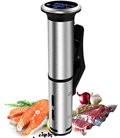 OFNHJK Sous Vide Machine, 1200W Sous Vide Cooker Precisional Machine, Ultra-quiet Working, Accurate Temperature, Immersion Circulator, IPX7 Waterproof, Touch Control, Fast Heating