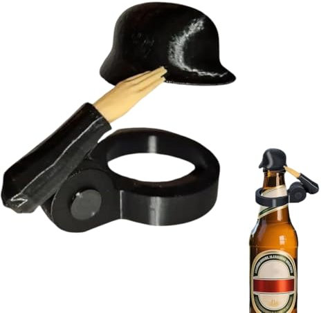 LAJUP Casco De Botella De Cerveza Soldier Salute, Reutilizable, Novedoso, Decorativo, A Prueba De Polvo, Tapas Decorativas Para Botellas De Cerveza Para Manualidades, Barbacoa, Fiesta, Bar, Vete