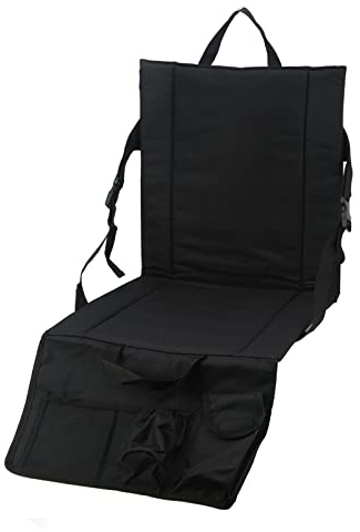 Saluaqui Comodo Cuscino per Seduta da Stadio con Schienale e Design Resistente per Gradinate Sedile da Esterno Pieghevole Portatile con Tasca in Rete Leggero e Facile da Trasportare per Eventi