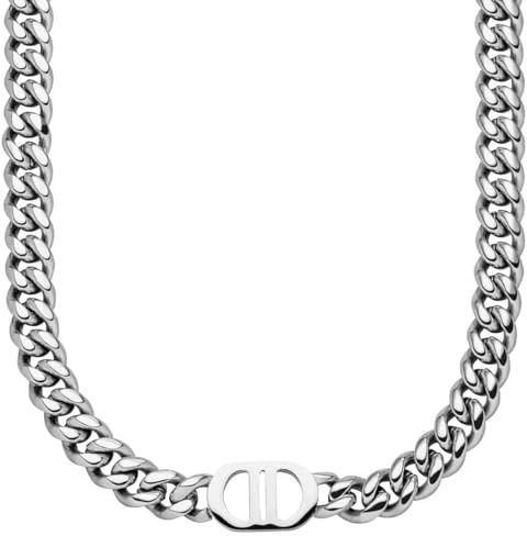 DIAMOND MODE Halskette Silber Damen – Kette Frauen, wasserfest & extra breit – Edle Chunky Choker Necklace Women, hochwertiger Silberschmuck