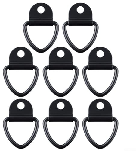 Gdfnmogo Heavy-Duty Iron Tie Down Anchors with 12mm Screw Mounting Hole for Trailers, Trucks and Motorcycles, Secure Loads Up to 450kg(8PCS)