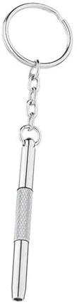 Xinglongs Mini glasögonskruvmejsel 60 st stålglasögon skruvmejsel glasögon skruvmejsel klocka reparationssats med nyckelring bärbara handverktyg precisionsverktyg