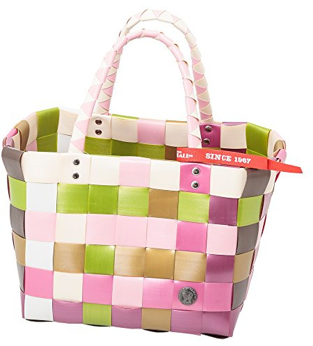 Witzgall Ice Bag Mini Shopper 5008-39 Weiß/Rosa/Hellgrün, ca. 29x22x22 cm