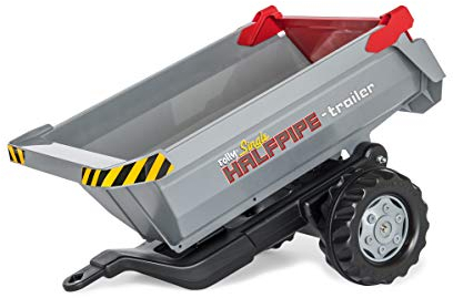 Rolly Toys rollyHalfpipe single (für Kinder von 3-10 Jahre, mit Kippfunktion, kindgerechtes Design, Farbe grau/rot) 123193