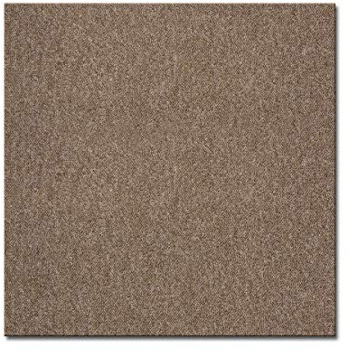casa pura Teppichfliesen Vienna selbstliegend - hochwertiger Bitumen Rücken - strapazierfähiger Bodenbelag für Büro und Gewerbe - je 50x50 cm (Dunkelbraun - 4 Stück = 1qm)