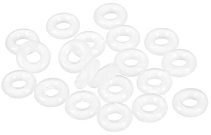 sourcing map 20St Silikon O-Ring VMQ Versiegelung Dichtring 10mm AD Weiß | 4mm ID, 3mm Breite