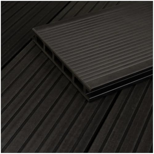 HORI WPC Terrassendielen Malta Komplett-Set inkl. 28x50 mm Unterkonstruktion & Clips - Langlebig & Wetterfest Rutschfest Pflegeleicht Dielenlänge 320 cm - Fläche 14 m² m²