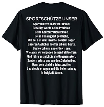 Schützenverein Sportschütze Unser Gebet Sportschießen T-Shirt