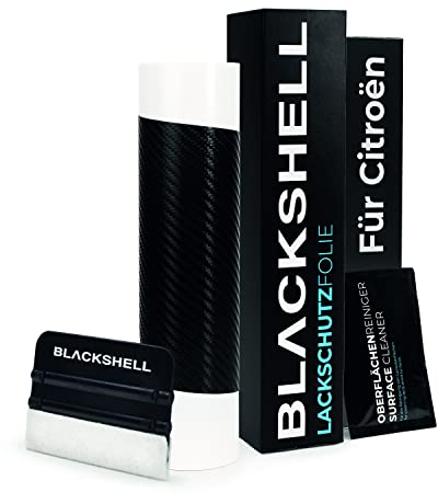 Blackshell® Ladekantenschutz Folie passend für Citroën Berlingo | Typ K9 | ab 2018 (Multispace) Carbon Matt - passgenauer Stoßstangenschutz inkl. Set für Folierung