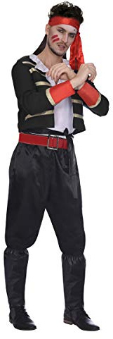 amscan 9906479 - Mens 1980's New Romantic Pop Star Adults Fancy Dress Costume Size: X-Large, Black