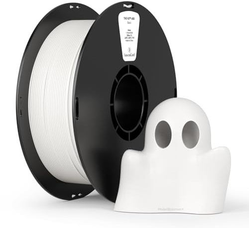 kexcelled ABS Weiß 3D Drucker Filament, 1,75mm 1kg Spule, Hitzebeständig | Festigkeit, Langlebigkeit, Vielfältige Farben, Grundmaterial, Für die meisten FDM-Drucker, AMS-Kompatibilität