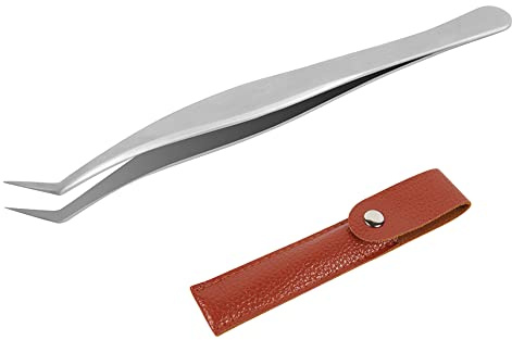 Wimpernpinzette für Wimpernverlängerung Wimpern Pinzette Gekrümmte Spitz Eyelash Extension Tweezers Professionelle Präzisionspinzette Individuelles Wimpernpinzetten Volume Eyelash(LM-01)