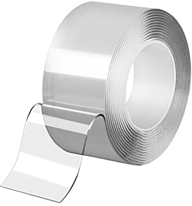 Luojuny 1 Roll doppelseitiges Klebeband, Mehrzweck-Montageklebeband entfernbarer Klebstreifen transparentes Wandband, wiederverwendbares Starkes Klebeband-Poster-Teppichklebeband für Zuhause EIN