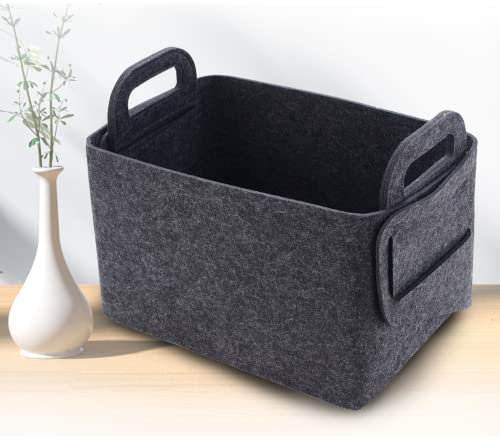 JHLA Feuerholzkorb Feuerholzkorb Groß Metall Feuerholzkorb Filz Klein Feuerholzkorb Auch als Wäschekorb geeignet,45x29x31cm