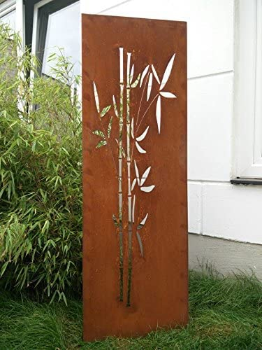 Zen Man Edelrost Garten Sichtschutzwand Rost Garten Sichtschutz aus Cortenstahl 1.2mm B50H150cm 031663C