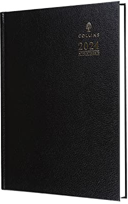 Collins Standard Desk Terminplaner 2024, A4, Wochenansicht, Geschäftsplaner (Termine) – Geschäftsplaner und Organizer – Januar bis Dezember 2024 – Wochenansicht – Schwarz – A40.99-24
