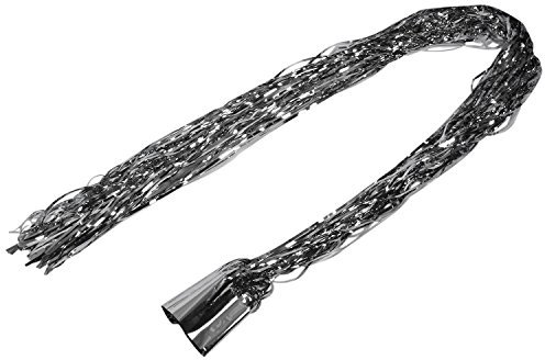 Malloy Cortina de Franja de Puerta Cortina de Papel de Aluminio metalico Cortina de Franja de Puerta para Fiesta de Navidad de Boda para Fotografia, Plata: 100 * 300cm