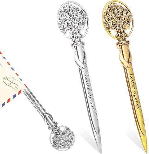PYEUIFT Brieföffner, Retro-Umschlagöffnermesser Leichter Handgefertigter Umschlagschneider Metall BrieföFfner BrieföFfner Mit Gravur BrieföFfner Zum öFfnen Von BriefumschläGen,BüRomaterial