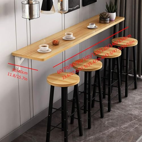 Wand-Klapptisch für Haus und Garten, multifunktional, schmal, langer Schreibtisch für Esszimmer, Küche, Restaurant, Milchteeshop, Bar und Veranstaltungen, platzsparende Innenmöbel mit einfachen Des