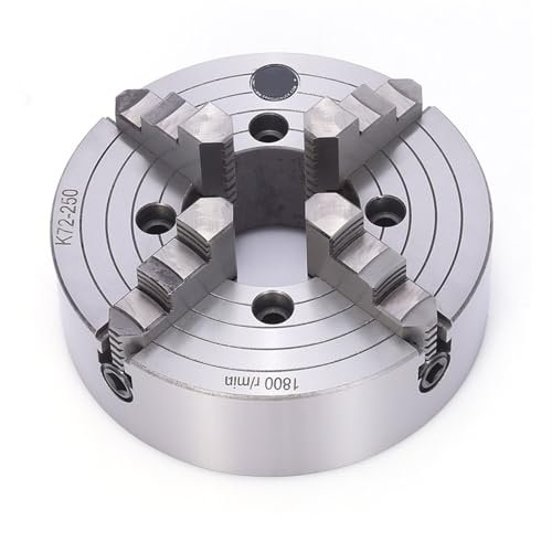 FUYUMIC 250mm Drehfutter 4 Backenfutter K72-250 Drehfutter 4 Backen Unabhängiges manuelles Spannfutter for Tischdrehmaschine