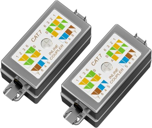 FGB LSA Verbinder Cat7 Geschirmt POE Kabel Verbinder, 2 Stück | Connection Box Verbindungsmodul für Verbinden Reparieren von Netzwerk Kabel