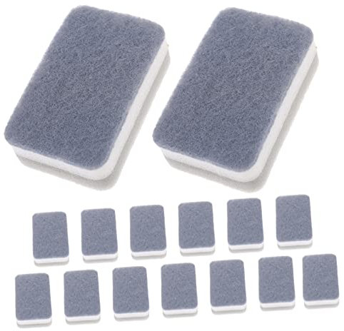 VILLFUL Kitchen Scrub Sponge Multi-functional Dishwashing Sponge Pad 15pcs for Household Kitchen Use