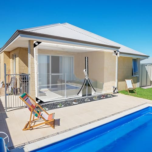 YQOLG87 Bâche imperméable Transparent, TARP en PVC, 1.7x2.5m/5.6*8.2ft, Résistant à l'eau, UV, vent et poussière, Pour jardinage, camping, couverture de bateau, préparation d'urgence, plage