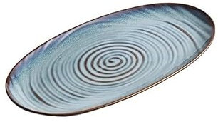 ZOAPDEBCE Classic Dinner Plates Dinner Set， Ceramic Oval Large Fish Plate