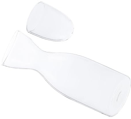 Cabilock Jarra De Agua Resistente De Vidrio Con Taza Botella Para Mesa De Noche Para Frío Con Recipiente