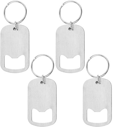 Confezione Da 4 Portachiavi Apribottiglie, Apribottiglie In Acciaio Inossidabile, Apribottiglie Portatile, Strumento Di Apertura Bottiglia, Adatto A Casa, Bar, Ristorante