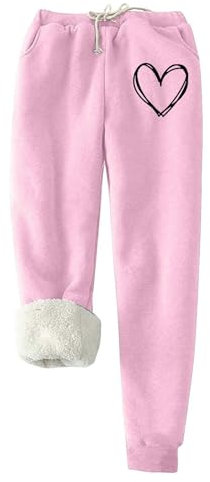 Thermo Leggings Damen Warme Strumpfhose Hose Winter Warm Skihose Jogginghose Stretch Sportleggins Strumpfhosen Muster Lounge Sportleggings Schlafanzughosen Mode Thermoleggins(#03 Light pink,S)