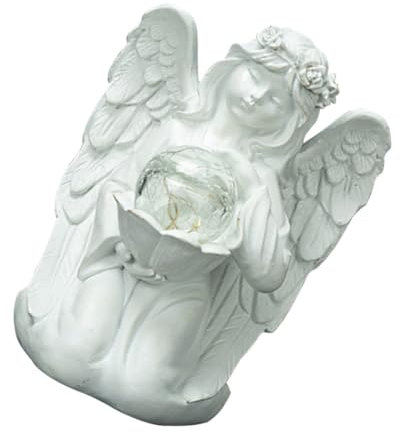 Ciieeo Dekorative Engel Statue Lichter Harz Hof Garten Figurine Landschaft Hof Licht Wohnkultur