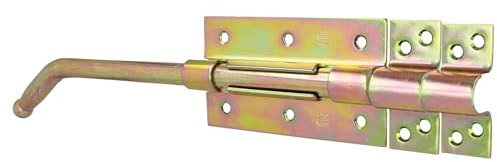 Chiavistello Scorrevole 300 MM Chiavistello Serratura Per Porta Cancello in ferro, Chiavistello Serratura Bloccaggio Capannone Fienile Pollaio Scuderia chiusura di sicurezza dorato 2315056