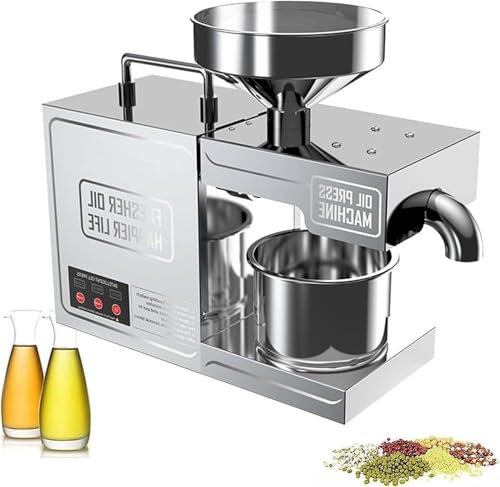 Pressa per Olio Automatica Da 800 W, Macchina per La Spremitura Dell'olio per Uso Domestico, Spremitura Automatica Dell'olio D'oliva, Macchina per La Spremitura Dell'olio in Acciaio Inossidabile
