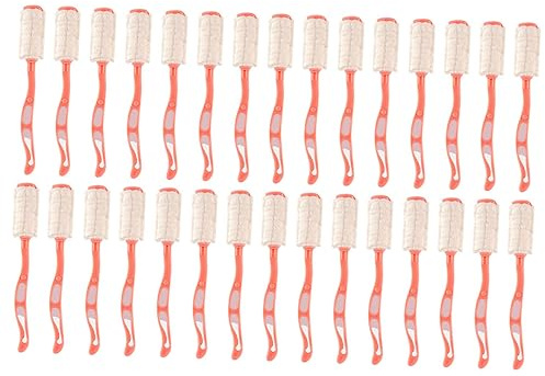 CALLARON Disposable White Independent Packaging and Handle Gauze Ergonomic 30pcs Professional Tongue Scraper with Pp Material Fresh Breath for Oral Care