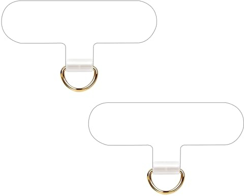 caslord Lot de 2 Patchs universels pour Cordon, transformez Votre Coque de téléphone en chaîne de téléphone, TPU Ultra Fin s'adapte à Toutes Les Coques de téléphone Standard–Transparent