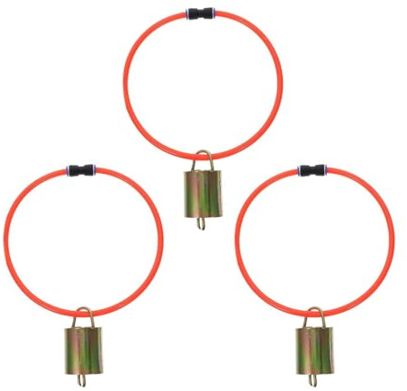 FashionCha Collari per Bestiame con campanelli, Set di 3 Pezzi per Animali da Fattoria, S