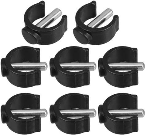 BIUDECO 8 Stück Wc Sicherheitsgriffe Verriegelungsclips aus Thermoplastischem Gummi mit Metallverstärkung Verstellbare Steckbolzen 25mm Ersatz für Toilettenhocker und Duschstühle