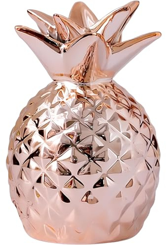Caja de Dinero de Piña, Figura de Piña Caja de Monedas, Hucha Piña(Oro Rosa