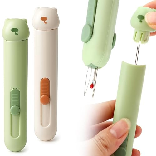 TEOZBLU 2 in 1 Infila Ago & Scucitore | Aiuto Infilaggio Automatico | Kit Cucito Professionale
