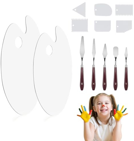 Kinesgsg 13 Pezzi Set Coltelli di Pittura, Robusto e Durevole, Spatole per Pittura Acrilica e Tavolozza Set, Materiale Acrilico, Coltelli per Tavolozza per Pitturas Acrilica, per Pitturas a Olio