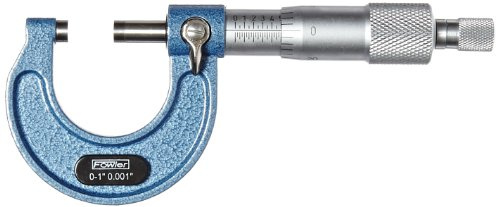 Fowler 52-253-101-1, Premium Outside Inch Micrometer With 0-1 Measuring Range
