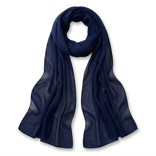 TigerTie Damen Chiffon Schal Halstuch – Luftig und angenehm zu tragen – 160 x 36 cm, einfarbig unicolor