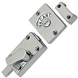 Polished Chrome Bathroom Toilet Lock Indicator Bolt Vacant & Engaged by Dale Hardware