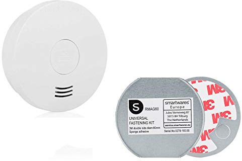 Smartwares Detector de Humo con 10jahres batería & Soporte magnético, certificación VDS, Q de Sello