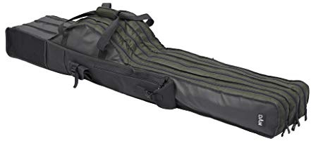Dam Sac rembourré pour Canne à pêche avec 3 Compartiments, 130 x 33 x 30 cm, Rangement et Transport sûrs de Votre matériel de pêche