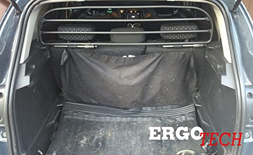 ERGOTECH Divisorio Griglia Divisoria in Metallo Compatibile con Renault Captur (2013-2019) RDA65HBG-XS, per Trasporto Cani e Bagagli